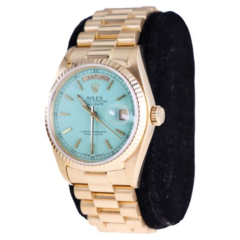 rolex tiffany blue gold